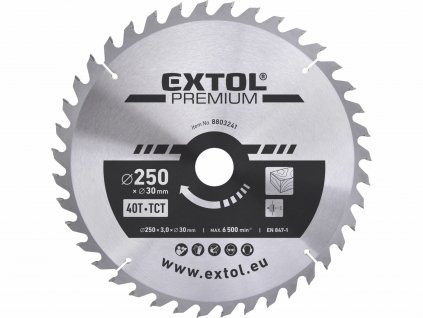 EXTOL PREMIUM 8803241 Kotúč pílový s SK plátkami, Ø250x3,2x30mm, 40z