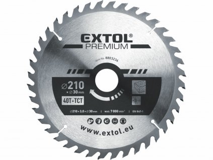 EXTOL PREMIUM 8803236 Kotúč pílový s SK plátkami, Ø210x3,2x30mm, 40z