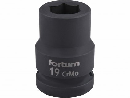 FORTUM 4703019 Kľúč nástrčný rázový, 19mm, 3/4”