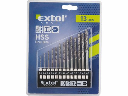 26594 2 extol craft sada vrtakov do kovu 1 5 6 5mm s 1 4 sesthrannym uchytom 11140