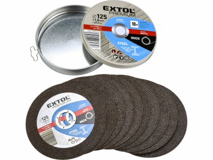 EXTOL PREMIUM 8808103 Kotúč rezný na oceľ a antikoro 10ks, 125x1,0mm