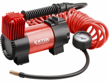 EXTOL PREMIUM 8864001 Kompresor do auta, 12V, 6,9bar, 3m hadica s tlakomerom