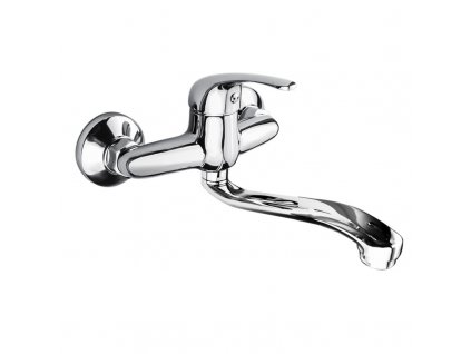 Mereo Lila CBEE301 drezová nástenná batéria, 150 mm s ramienkom plochým vyhnutým 210 mm, chróm
