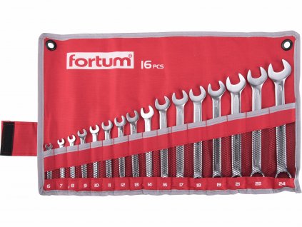 FORTUM 4730201 Kľúče očko-vidlicové, 16-dielna sada, 6-24mm