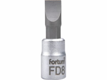 FORTUM 4701803 Hlavica zástrčná bit plochý, 8mm, 1/4”