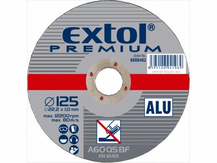 EXTOL PREMIUM 8808402 Kotúč rezný na hliník, 125x1,0mm