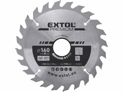 EXTOL PREMIUM 8803214 Kotúč pílový s SK plátkami, Ø160x2,8x30mm, 24z