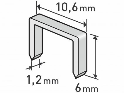 EXTOL PREMIUM 8852201 Spony do sponkovacej pištole 1000ks, dĺžka/L 6mm