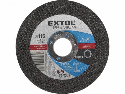 EXTOL PREMIUM 8808110 Kotúč rezný na oceľ a antikoro, 115x1,6mm