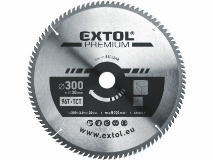 EXTOL PREMIUM 8803248 Kotúč pílový s SK plátkami, Ø300x3,2x30mm, 96z