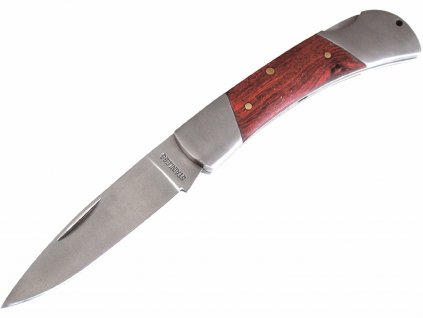 EXTOL CRAFT 91363 Nôž zatvárací s poistkou, 193mm, antikoro, drevená rukoväť
