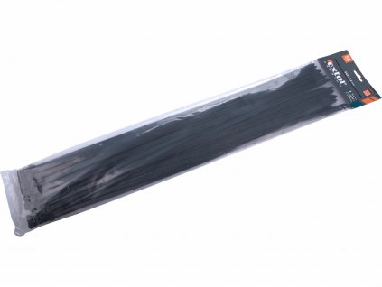 EXTOL PREMIUM 8856172 Pásky sťahovacie čierne, 7,6x540mm, 50ks, Ø150mm, 55kg