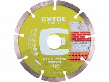 EXTOL CRAFT 108812 Kotúč rezný diamantový segmentový, 125mm