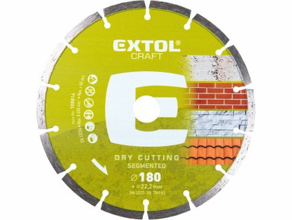 EXTOL CRAFT 108814 Kotúč rezný diamantový segmentový, 180mm