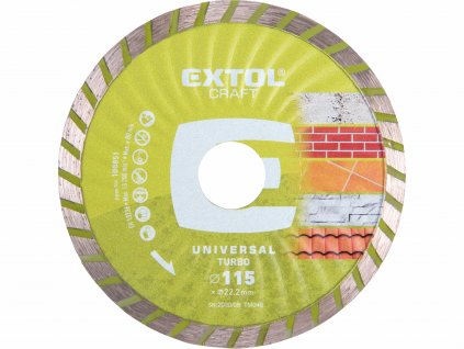 EXTOL CRAFT 108851 Kotúč rezný diamantový Turbo, 115mm