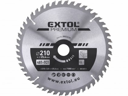 EXTOL PREMIUM 8803235 Kotúč pílový s SK plátkami, Ø210x3,2x25,4mm, 48z
