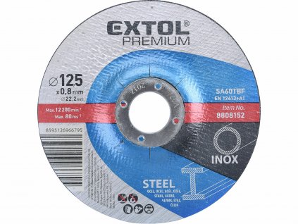 EXTOL PREMIUM 8808152 Kotúč rezný na oceľ a antikoro, 125x0,8mm