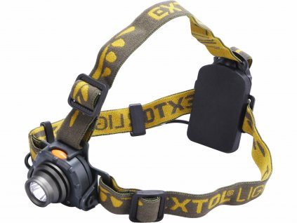 EXTOL LIGHT 43104 Čelovka 3W CREE XPE LED, 120lm, 3xAAA, spínanie pohybovým senzorom