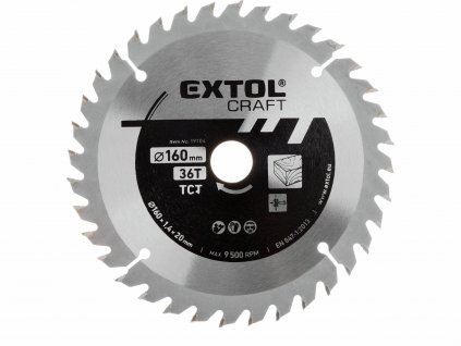 EXTOL CRAFT 19104 Kotúč pílový s SK plátkami, 160x1,4x30mm, 36z