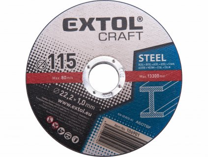 EXTOL CRAFT 106901 Kotúč rezný na kov 5ks, 115x1,0mm