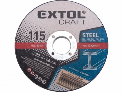 EXTOL CRAFT 106910 Kotúč rezný na kov 5ks, 115x1,6mm