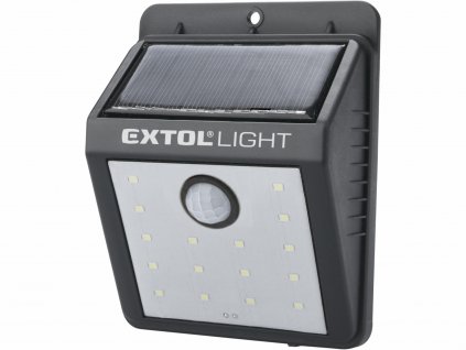EXTOL LIGHT 43130 Svietidlo LED solárne s pohybovým senzorom, 16xLED, 120 lm, IPX4
