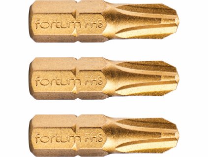 FORTUM 4741273 Bit krížový 3ks, PH 3x25mm