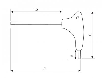 Kľúč 10 mm Imbus T rukoväť E121608