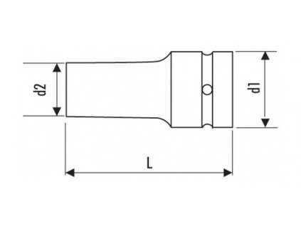 Hlavica 1/2" 18 mm predĺžená priemyselná CrMo 6-hranná E113608