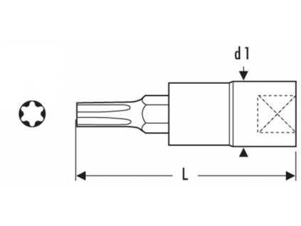 Hlavica 1/4" T8 Torx 501 E030120