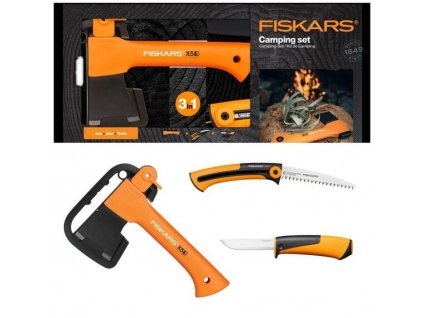 FISKARS Fiskars 1057912 Kempingová sada (sekera + nôž + pílka)