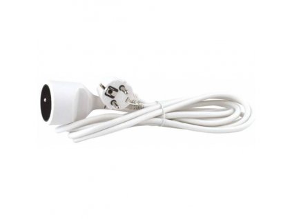 Predlžovací kábel 3 m / 1 zásuvka / biely / PVC / 1 mm2