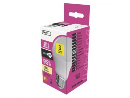 LED žiarovka Classic A60 / E27 / 7,3 W (50 W) / 645 lm / teplá biela