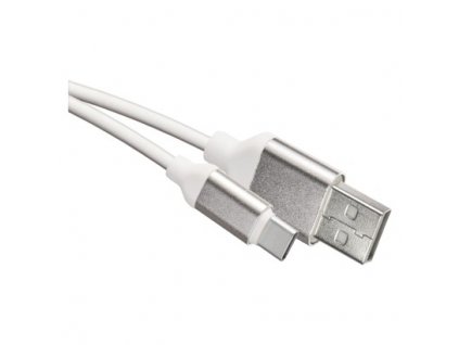Nabíjací a dátový kábel USB-A 2.0 / USB-C 2.0, 1 m, biely