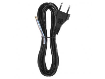 Flexo šňůra PVC 2× 0,75mm2, 3m, černá