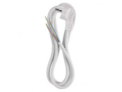 Flexo šnúra PVC 3× 1,5mm2, 2m, biela