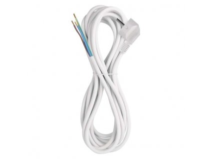 Flexo šnúra PVC 3× 1,5mm2, 5m, biela