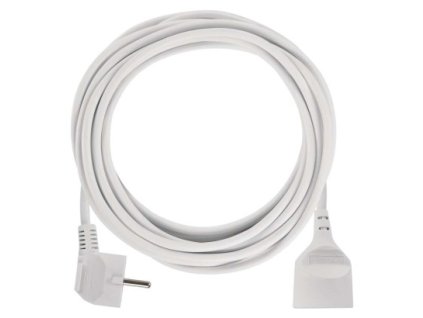 Predlžovací kábel 7 m / 1 zásuvka / biely / PVC / 1 mm2