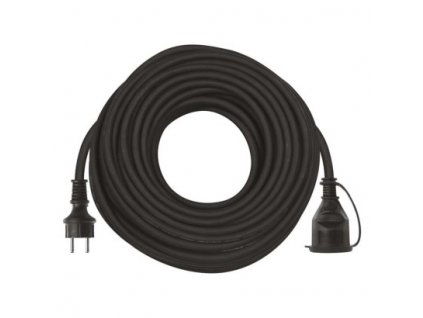 Vonkajší predlžovací kábel 30 m / 1 zásuvka / čierny / guma-neoprén / 230 V / 1,5 mm2