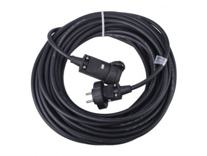 Vnější prodlužovací kabel 20 m / 1 zásuvka / černý / guma / 230 V / 2,5 mm2