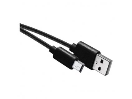 Nabíjací a dátový kábel USB-A 2.0 / mini USB-B 2.0, 2 m, čierny