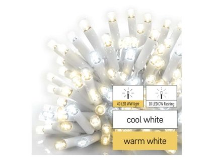 Profi LED spojovacia reťaz blikajúca biela – cencúle, 3 m, vonkajšia, teplá/studená biela