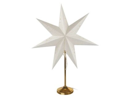 LED hviezda papierová so zlatým stojančekom, 45 cm, vnútorná