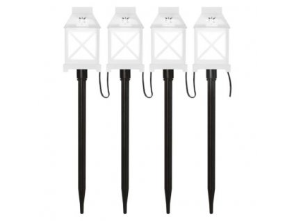 LED dekorácia – zapichovacie lampáše biele, vonkajšie aj vnútorné, studená biela