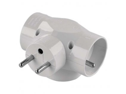 Rozbočovacia zásuvka 3× guľatá,