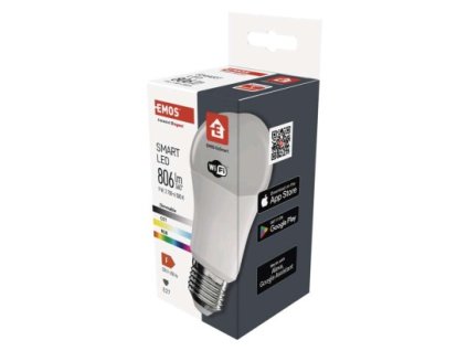 LED žiarovka GoSmart A60 / E27 / 9 W (60 W) / 806 lm / RGB / stmievateľná / Wi-Fi