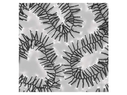 LED vianočná reťaz – ježko, 7,2 m, vonkajšia aj vnútorná, studená biela, programy