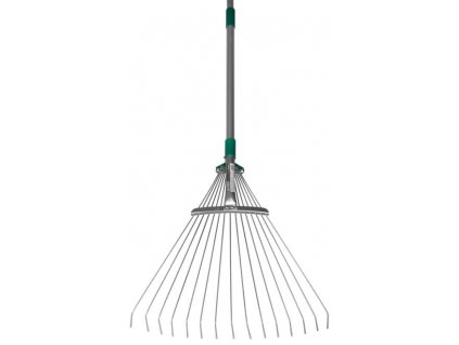 Hrable R116-65, 15 lamelové, vejárové, na lístie, 680 g, teleskopické, kovová násada