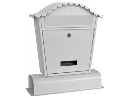 Schranka HUBERT B, poštová, s rúrou na noviny, biela