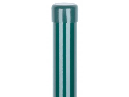 Sloupek Strend Pro METALTEC, 48/1500/1,25 mm, zelený, kulatý, čepička, Zn+PVC, RAL6005